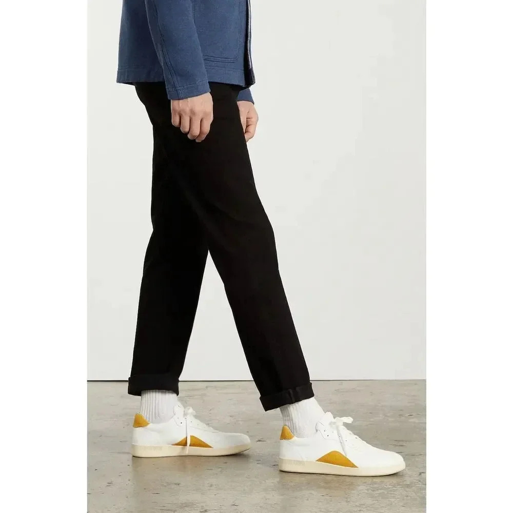 Everlane The ReLeather Court Sneaker White Mustard‎